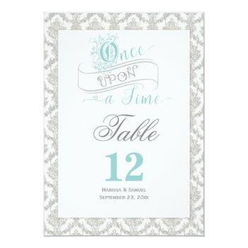 Small Fairytale Once Upon A Time 2 Sided Table Card Front View