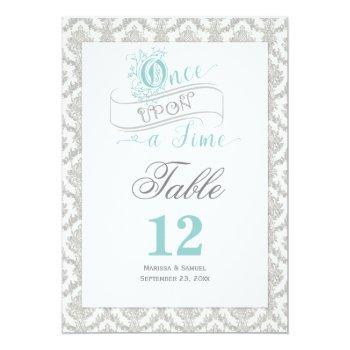 Small Fairytale Once Upon A Time 2 Sided Table Card Back View