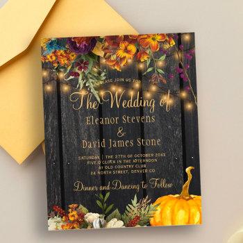 Small Fall Autumn Rustic Wood Budget Wedding Front View