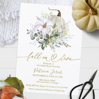 Small Fall In Love Greenery Pumpkin Fall Baby Shower Front View
