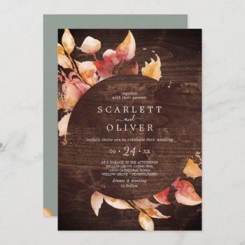 Small Fall Leaves | Rustic With Details On Back Wedding Front View