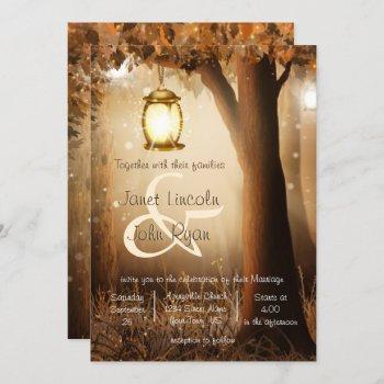 Small Fall Rustic Autumn Tree Wedding Front View
