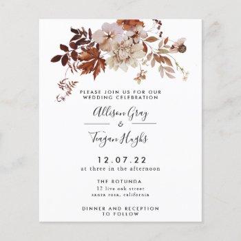 fall wedding invitation | budget 