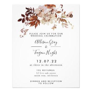 fall wedding invitation | budget flyer
