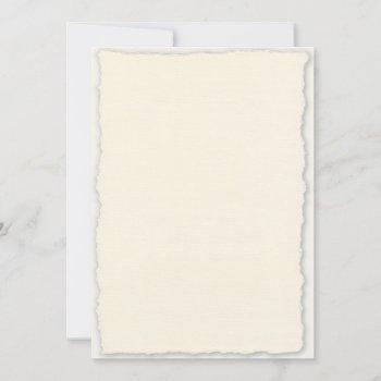Small Faux Deckle Edge Paper Wedding  Template Front View