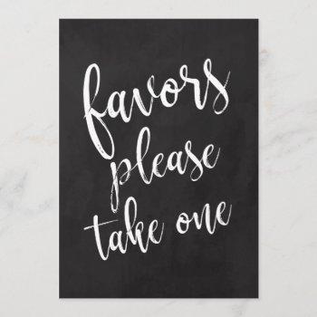 Small Favors Please Take One Affordable Chalkboard Sign Front View