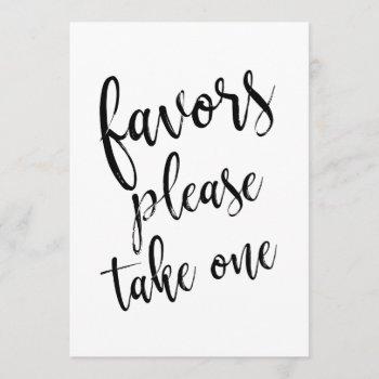 favors please take one affordable sign invitation