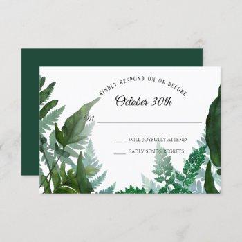 Small Ferns Forest Foliage Leaf Greenery Rsvp Wedding Front View