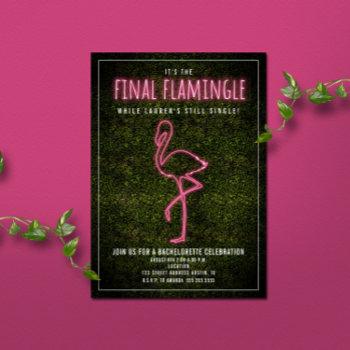 final flamingle bachelorette party weekend invitation