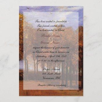 Small Fine Art Christian Fall Wedding Front View