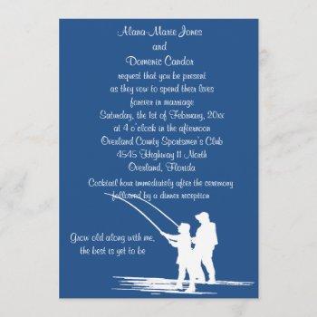 fishing couple wedding invitations : customize