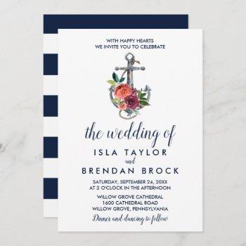 floral anchor | autumn the wedding of invitation