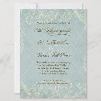 floral cottage by the sea shells beachy wedding invitation