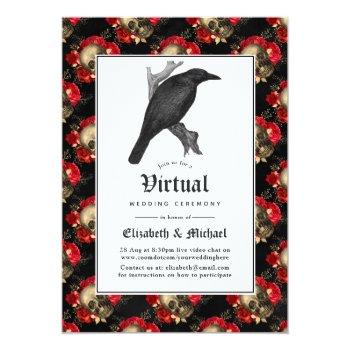 Small Floral Gothic Online Virtual Wedding Front View
