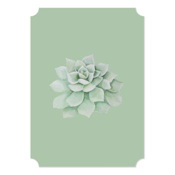 Small Floral Green Succulent Cactus Wedding Back View