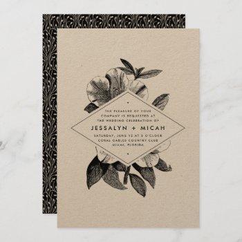 Small Floral Kraft Wedding Front View