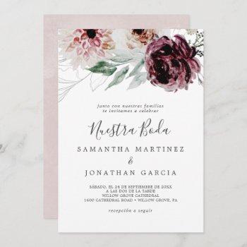 Small Floral Romance Spanish Nuestra Boda Front View