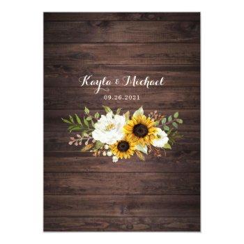 Small Floral Rustic Wood Sunflowers Greenery Barn Back View