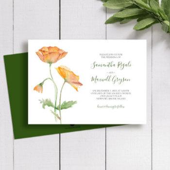 floral watercolor wedding invitation
