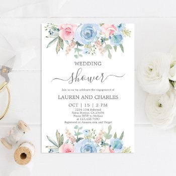 floral wedding shower invitation