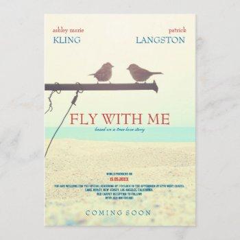 fly with me - wedding invitation