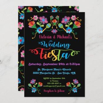 folk art mexican fiesta wedding invitation