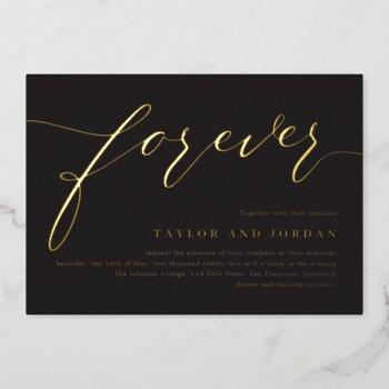 forever love real foil wedding invitation foil inv foil invitation