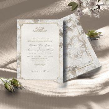formal paisley wedding champagne id767 invitation