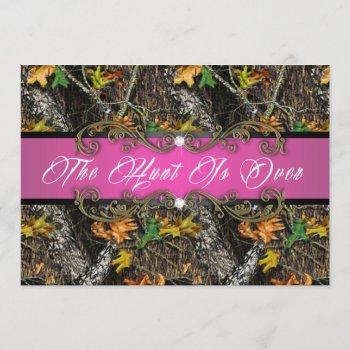 formal - the hunt is over - wedding invitations