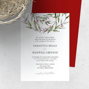 formal wedding invitations botanical greenery