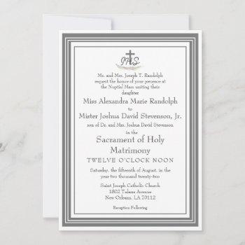 framed catholic bible-verse wedding invitation