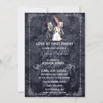 frankenstein bride halloween wedding  invitation