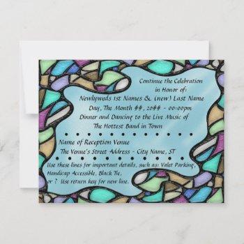 freeform leaded glass (post-wedding reception) invitation