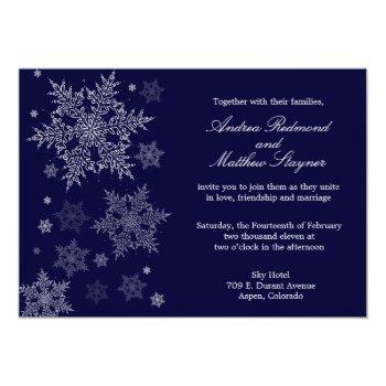 Small Frosty Winter Snowflake Wedding Front View