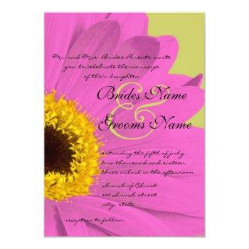 Small Fuchsia And Lime Gerber Daisy Wedding Front View