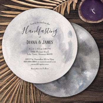 full moon boho wicca handfasting ceremony invitation