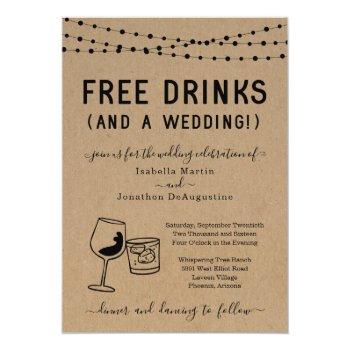 Small Funny Free Drinks And A Wedding Front View