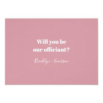 Small Funny Officiant Proposal Marry Us Back View