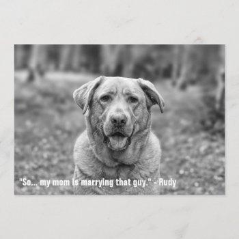 Small Funny Pet Save The Date Engagement Announcement Front View