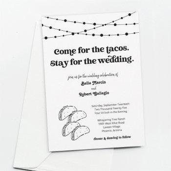 funny taco wedding invitation