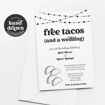 funny taco wedding invitation - free tacos