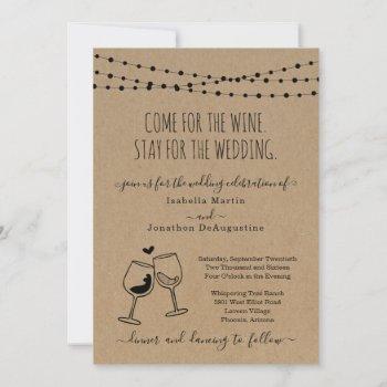 Small Funny Wine Theme Wedding Front View