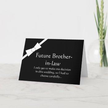 Small Furture Brother-in-law Groomsman Request Front View