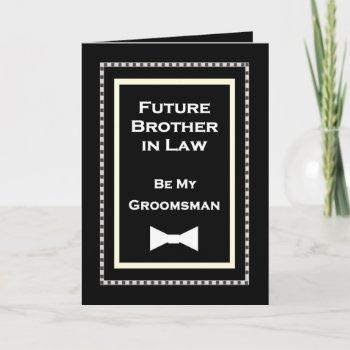 future borther-in-law groomsman wedding invitation