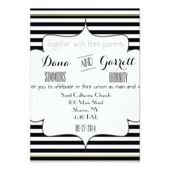 Small Gatsby Gold Wedding Suite Announcement Ceremony Front View