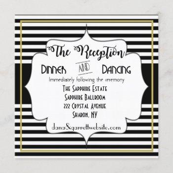Small Gatsby Gold Wedding Suite Reception Details Insert Front View