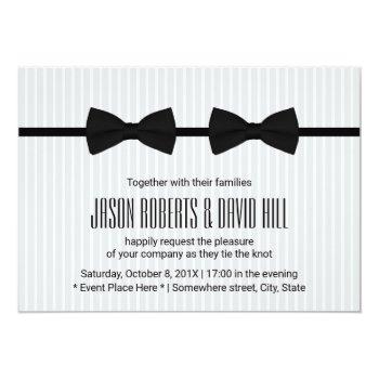 Small Gay Wedding Double Bow Ties Classic Front View