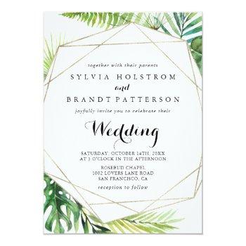 Small Geometric Destination Front & Back Wedding Front View