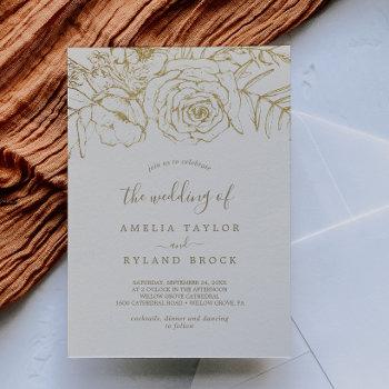 Small Gilded Floral | Cream And Gold The Wedding Of Front View