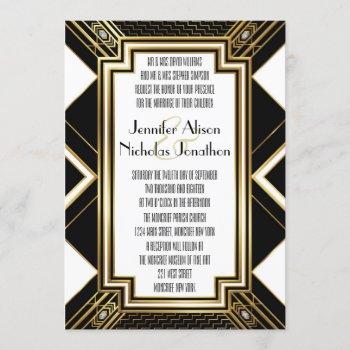 Small Glamourous Art Deco Geometric Wedding Front View